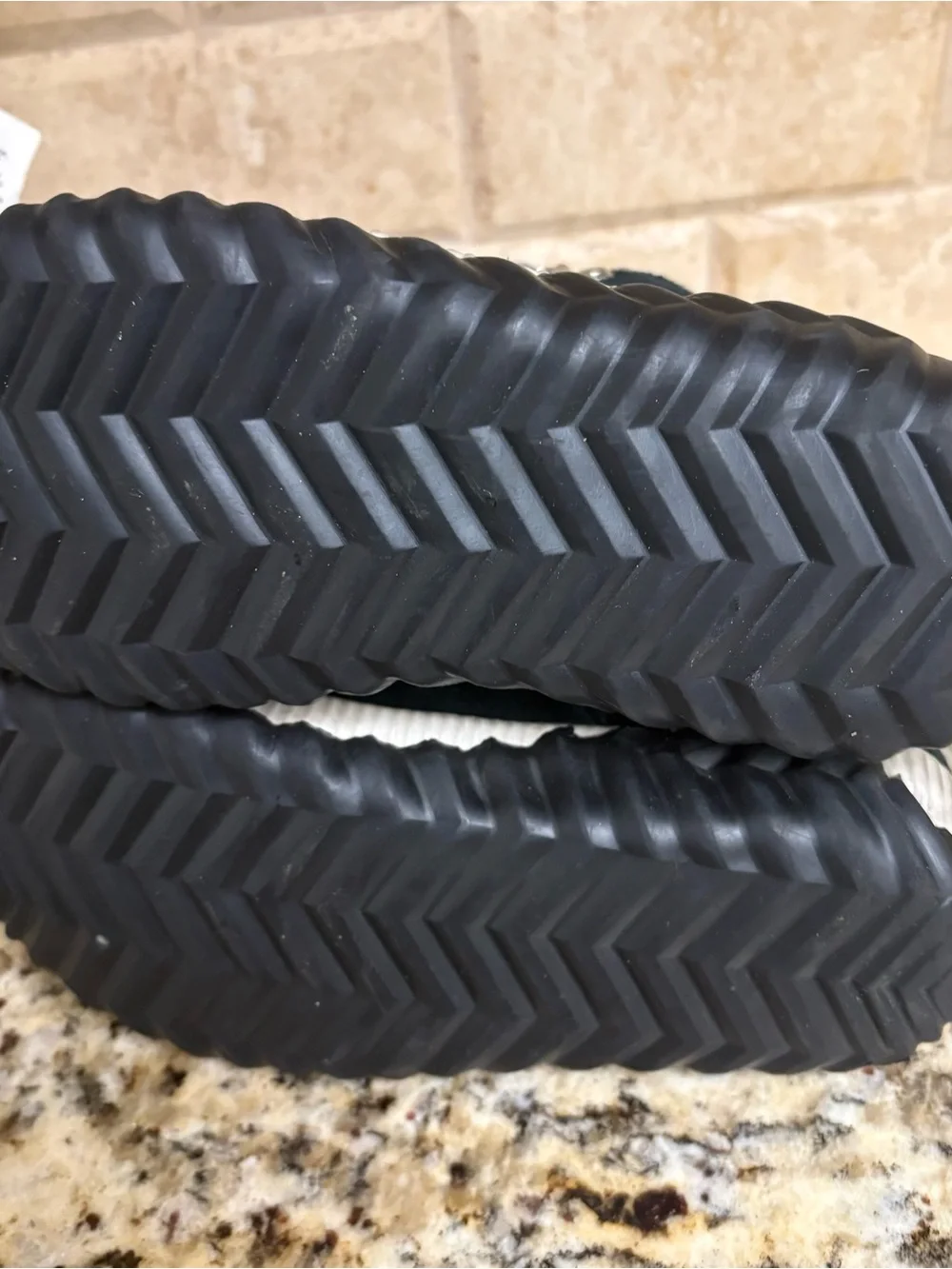 Sorel Kids Black Suede Waterproof Lace-Up Rain Boots